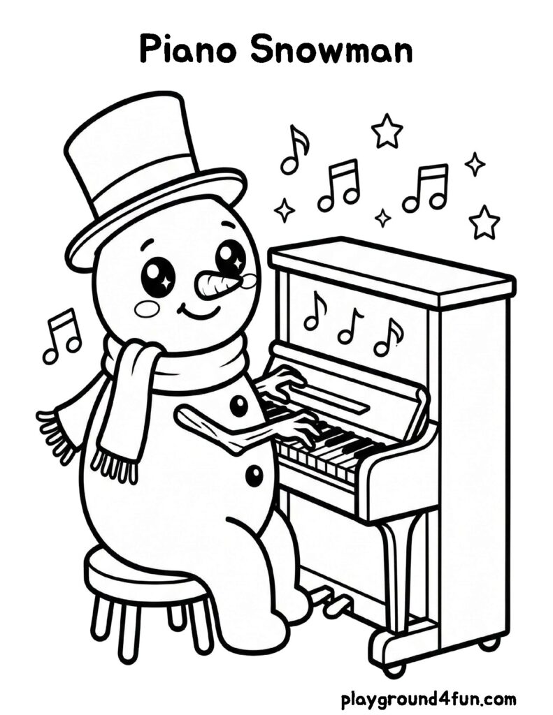 Piano Snowman