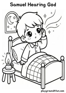 Coloring pages: Samuel Hearing God pdf