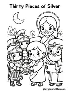 Coloring pages: Thirty Pieces of Silver pdf