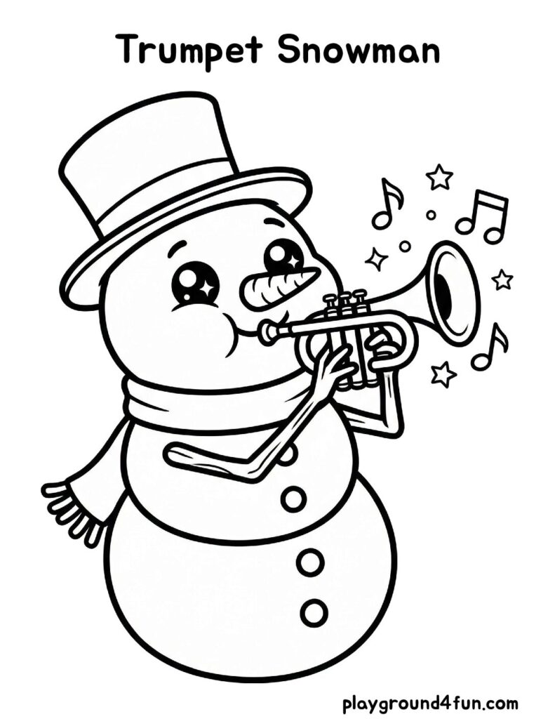 Trumpet Snowman