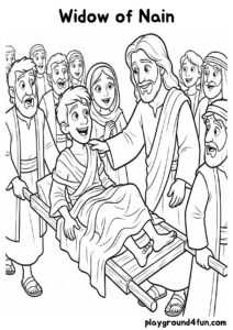 Coloring pages: Widow of Nain preview