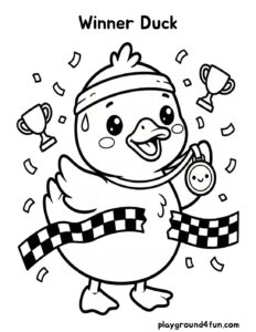 Coloring pages: Winner Duck pdf