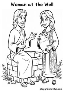 Coloring pages: Woman at the Well pdf