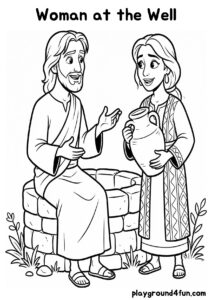 Coloring pages: Woman at the Well preview