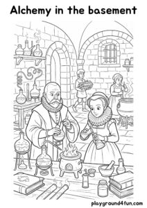 Coloring pages: Alchemy in the basement pdf