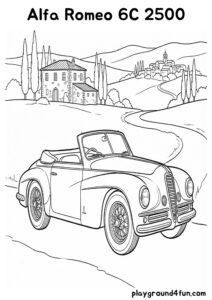 Coloring pages: Alfa Romeo 6C 2500 pdf