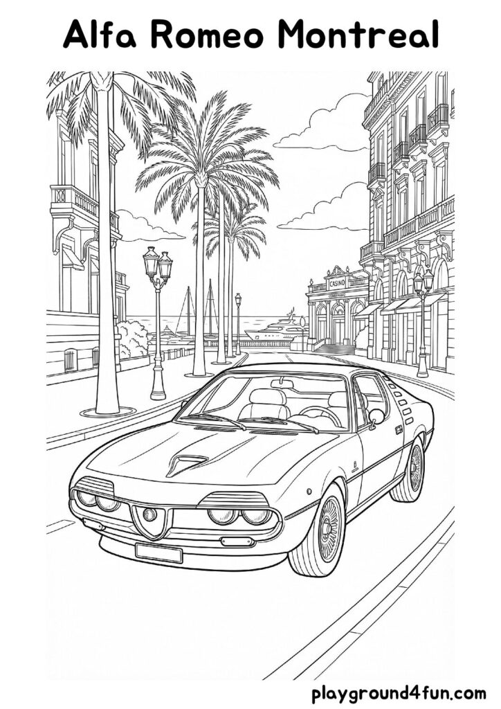 Alfa Romeo Montreal Coloring Pages