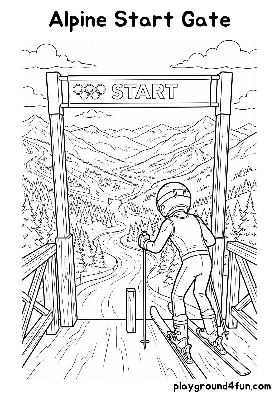 Coloring pages: Alpine Start Gate pdf