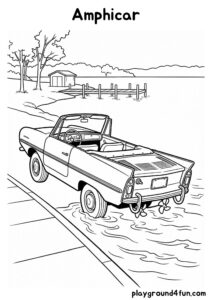 Coloring pages: Amphicar pdf