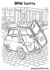 Coloring pages: BMW Isetta pdf