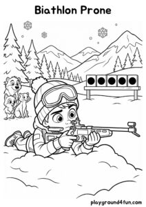 Coloring pages: Biathlon Prone pdf