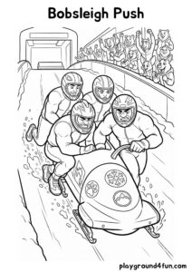 Coloring pages: Bobsleigh Push pdf