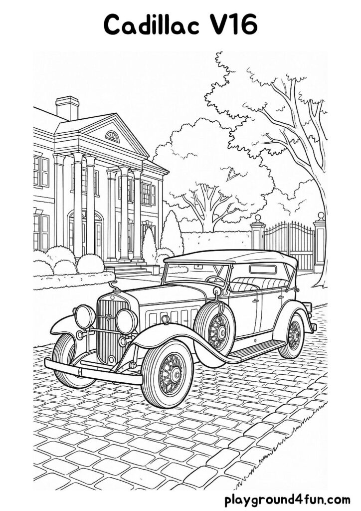 Cadillac V16 Coloring Pages