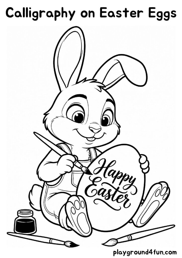 Calligraphy on Easter Eggs