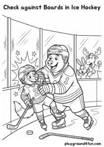 Coloring pages: Check against Boards in Ice Hockey pdf
