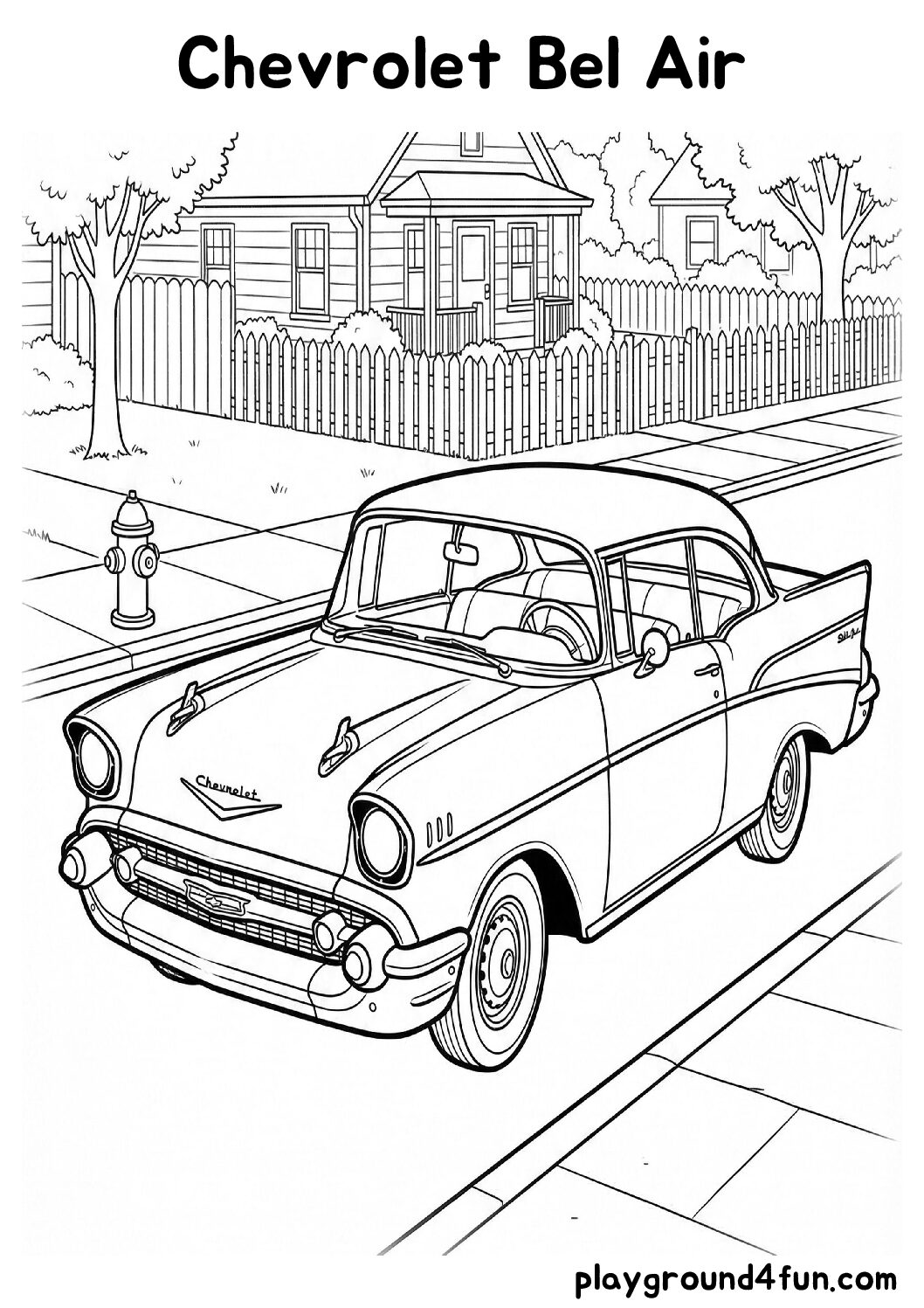 Coloring pages: Chevrolet Bel Air pdf