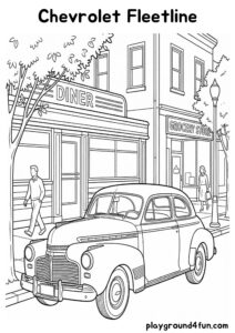 Coloring pages: Chevrolet Fleetline pdf