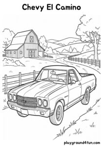 Coloring pages: Chevy El Camino pdf
