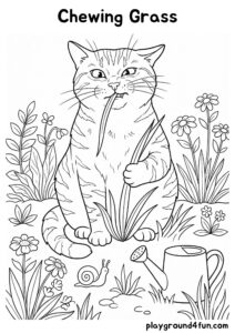 Coloring pages: Chewing Grass pdf