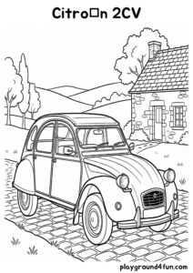 Coloring pages: Citroen 2CV pdf