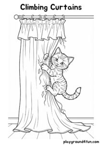 Coloring pages: Climbing Curtains pdf