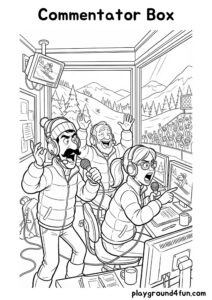 Coloring pages: Commentator Box pdf