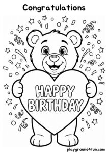 Coloring pages: Congratulations pdf