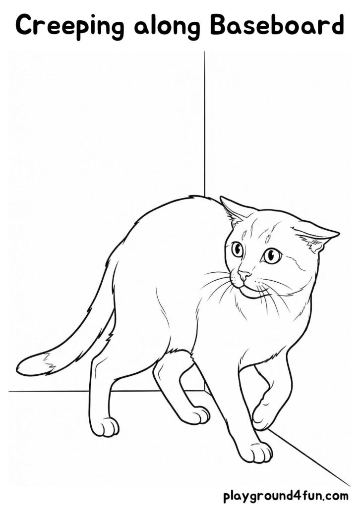 Creeping along Baseboard Coloring Pages