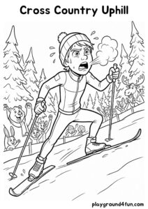 Coloring pages: Cross Country Uphill pdf