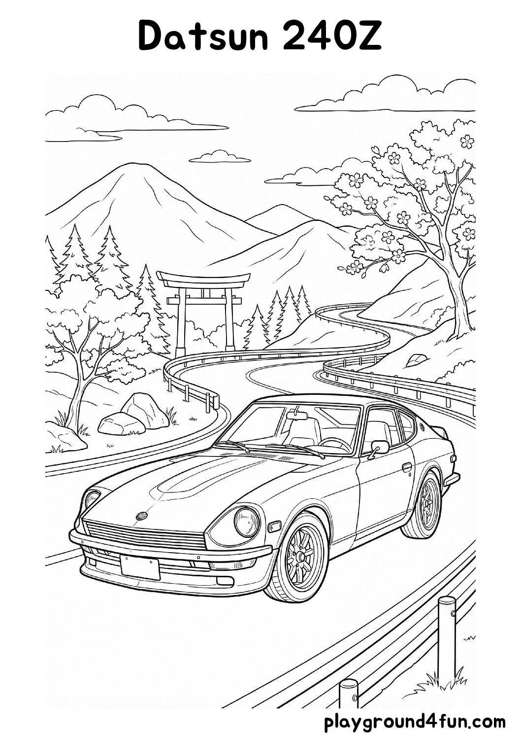 Coloring pages: Datsun 240Z pdf