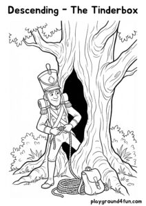 Coloring pages: Descending The Tinderbox pdf