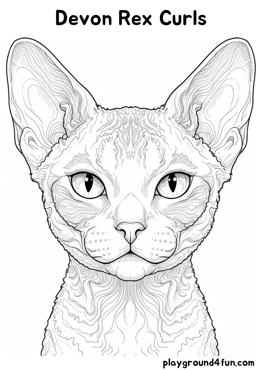 Coloring pages: Devon Rex Curls pdf