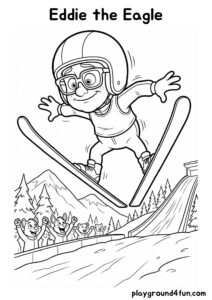 Coloring pages: Eddie the Eagle pdf
