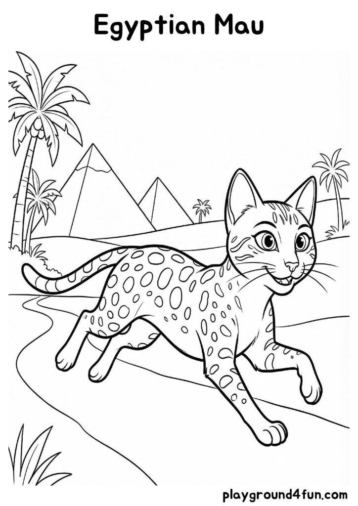 Egyptian Mau Coloring Pages
