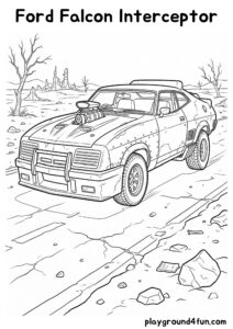 Coloring pages: Ford Falcon Interceptor pdf