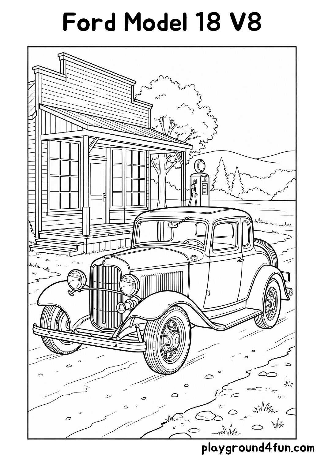 Coloring pages: Ford Model 18 V8 pdf