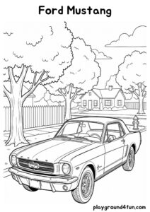 Coloring pages: Ford Mustang pdf