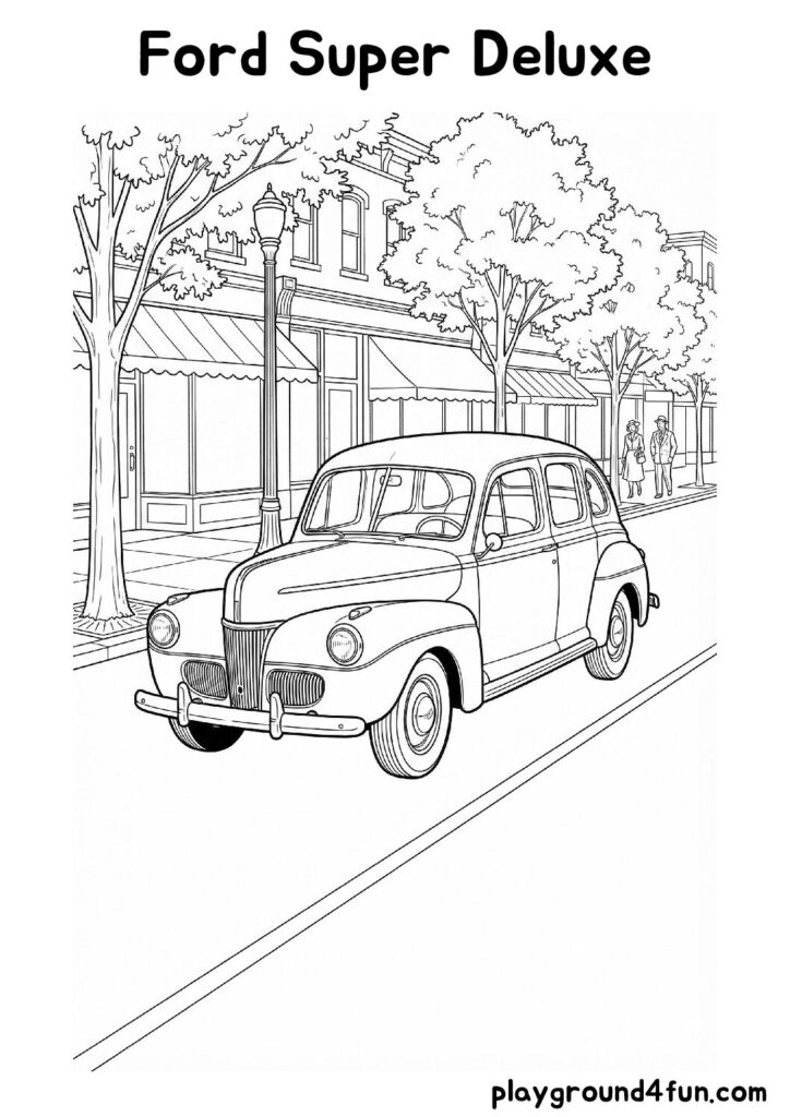 Ford Super Deluxe Coloring Pages