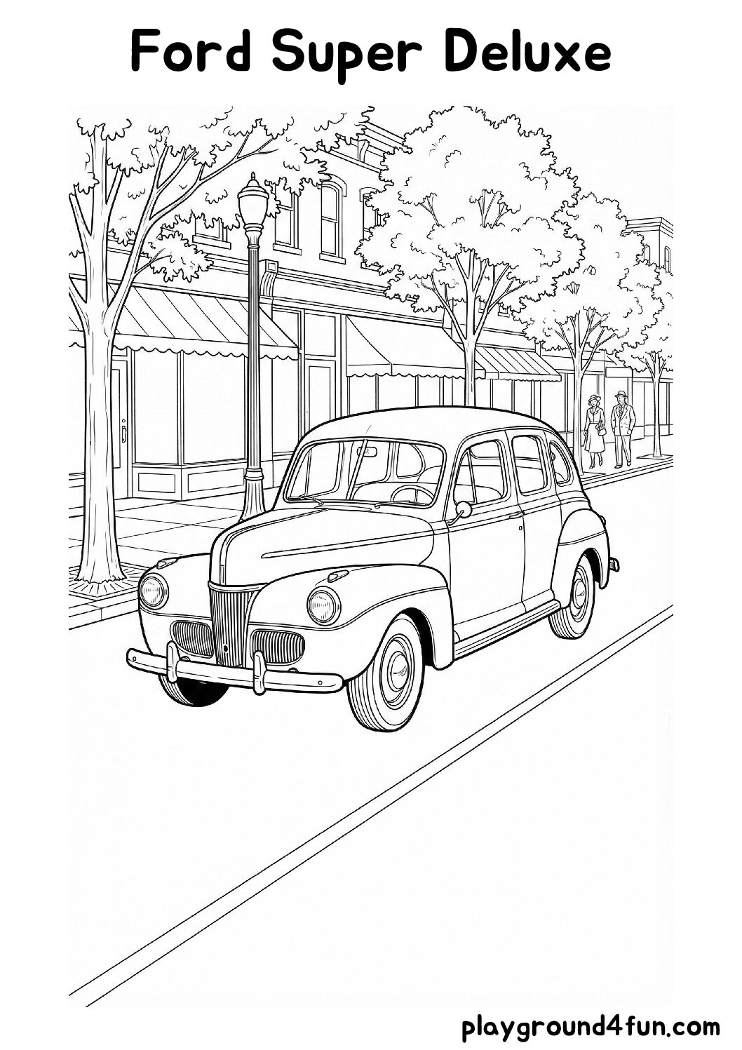 Coloring pages: Ford Super Deluxe pdf