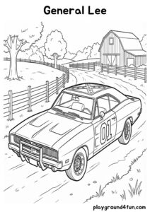 Coloring pages: General Lee pdf