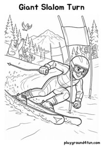 Coloring pages: Giant Slalom Turn pdf