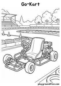 Coloring pages: Go Kart pdf