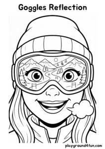 Coloring pages: Goggles Reflection pdf