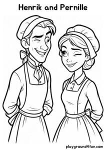 Coloring pages: Henrik and Pernille pdf
