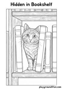 Coloring pages: Hidden in Bookshelf pdf