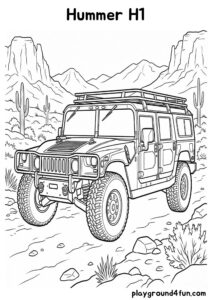 Coloring pages: Hummer H1 pdf