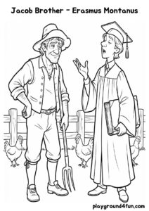 Coloring pages: Jacob Brother Erasmus Montanus preview