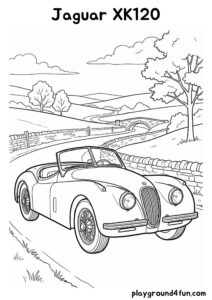 Coloring pages: Jaguar XK120 pdf