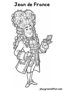 Coloring pages: Jean de France pdf