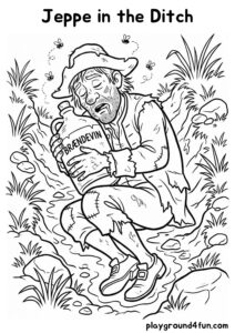Coloring pages: Jeppe in the Ditch pdf